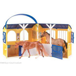 View Item Breyer Classics 695 Classics Two-Stall Stable Travel Case